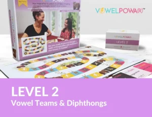 VOWEL POWA(R)™ Level 2 Vowel Teams and Diphthongs Educational Board Game by Genesis Reading