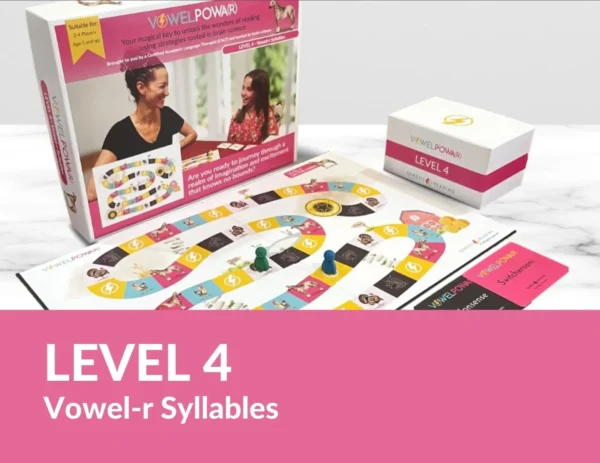 VOWEL POWA(R)™ Level 4 Vowel-r Syllables - Educational Board Game by Genesis Reading