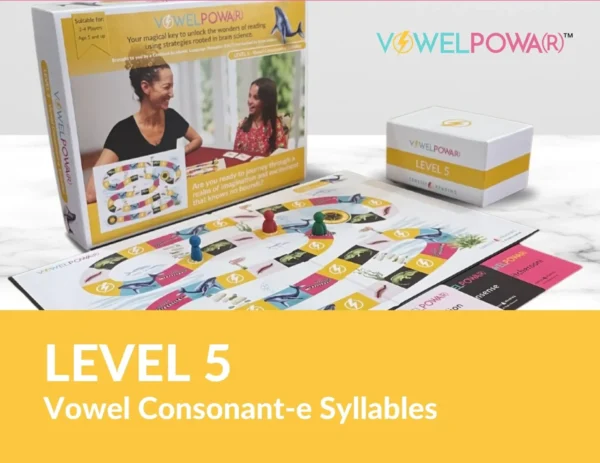 VOWEL POWA(R)™ Level 5 Vowel Consonant-e Syllables - Educational Board Game by Genesis Reading