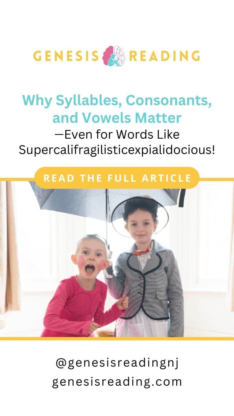 Why Syllables, Consonants & Vowels Matter by Sheridan Hotung, Genesis Reading