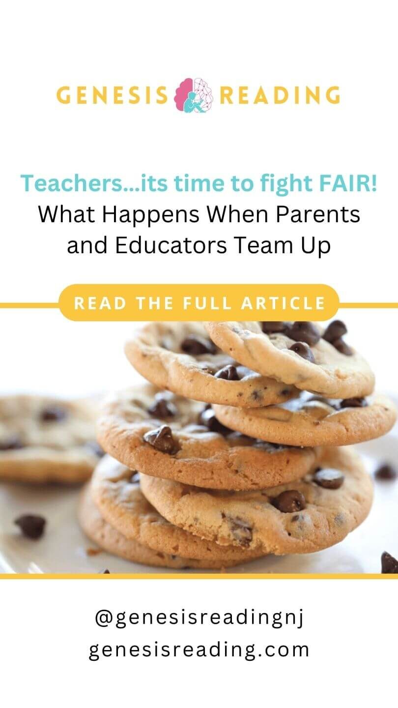 5. When preventing the outburst is unavoidable.  a. It happens. Despite our good intentions, the stress factors can rear their ugliness and it can all implode. How we respond is critical.   b. Acknowledge it went off the rails,   c. Share a personal experience to show empathy and use as a teaching moment.   d. Do not excuse the behavior. Admit it and see how you and your student can move forward with grace – lots of grace.   e. One student would consistently say, ‘My bad’ after any kind of error. Finally, I said, "let’s replace that with, ‘My good’ and figure out how we can learn from it."...and the child replaced the verbiage ! "My bad" was replaced with "My good."  So, when you are managing those challenging kids who have too much:  flour salt baking soda and the like,  Fight back FAIR with smart strategies.  As teachers, we may be the one chocolate chip on that disruptive kid’s journey.  Make sure you’re warm and sweet and fight FAIR. by Sheridan Hotung, Genesis Reading